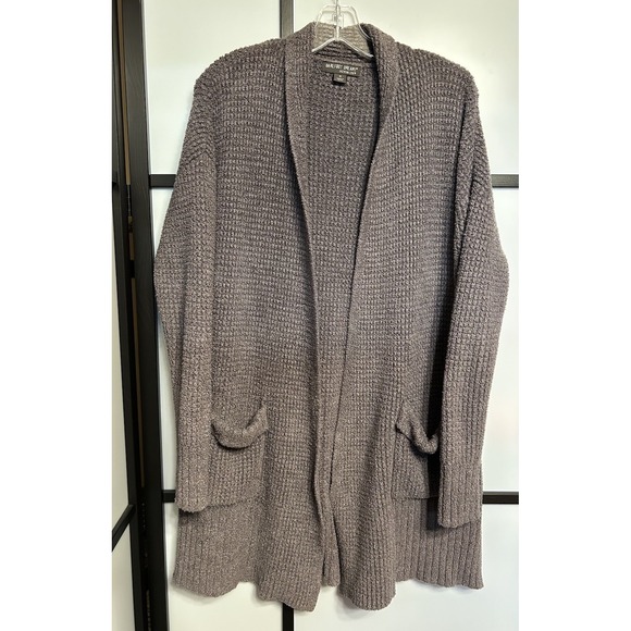 Barefoot Dreams‎ CozyChic Lite Long Weekend Cardi Women's Size M Pockets Gray - Picture 1 of 8